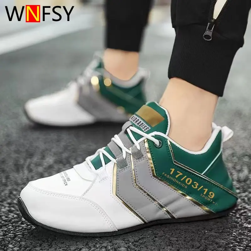 

Men Sneakers 2023 New Running Shoes Male Leather Shoes Designer Loafers Lace Up Platform Shoes Men Arrow Shoes Zapatos Hombre