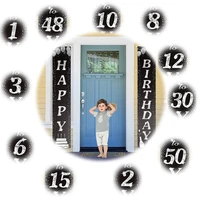 41th 50th happy birthday yard sign door banner birthday decorations party supplies for women men boys girls black silver