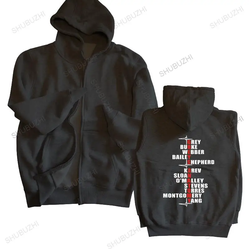 

Man black zipper hoody Grey Anatomy Vertical S - Burke Webber Bailey Shepherd drop shipping men autumn sweatshirt