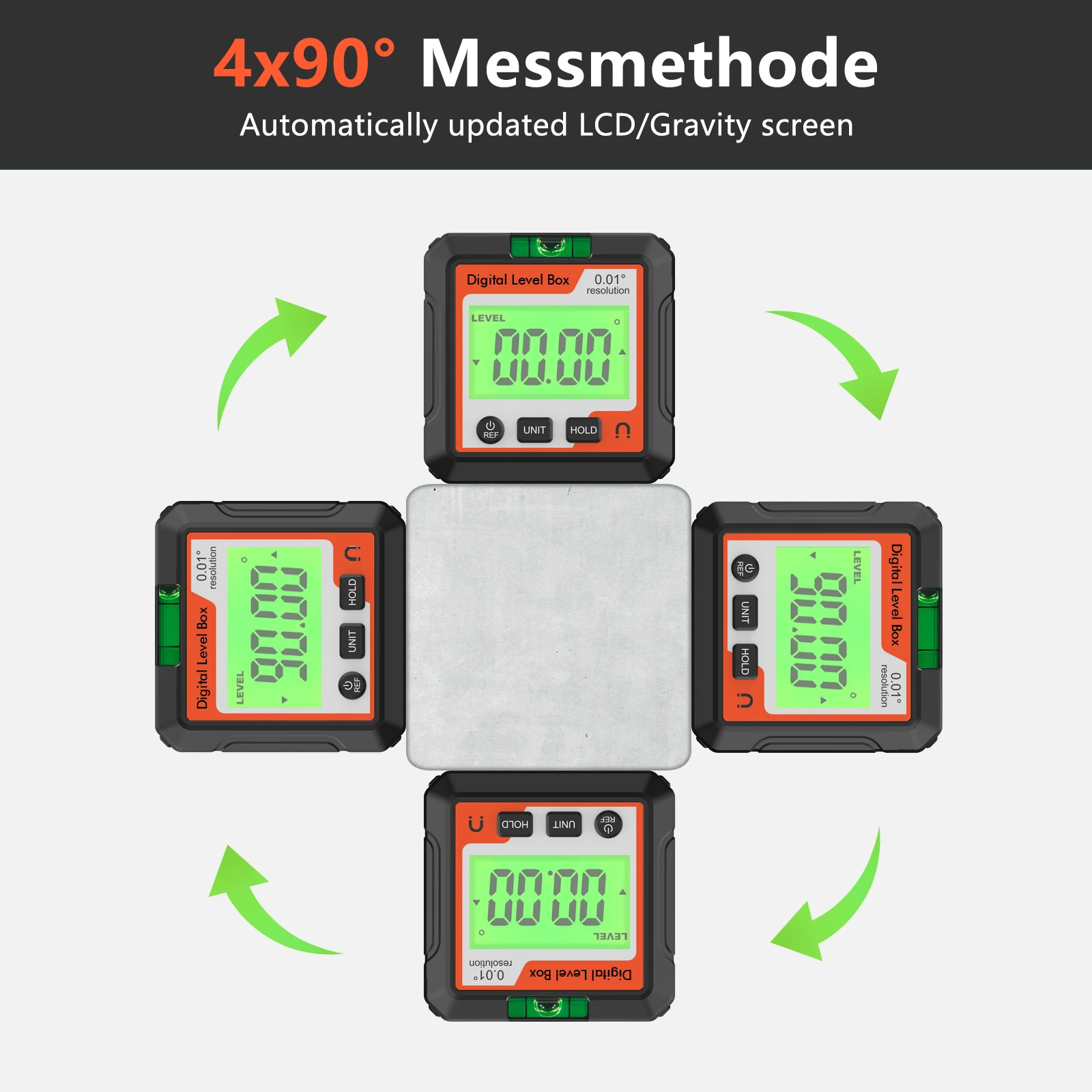 Цифровой электронный уровень и угломер магнитное основание ЖК-дисплей подсветка