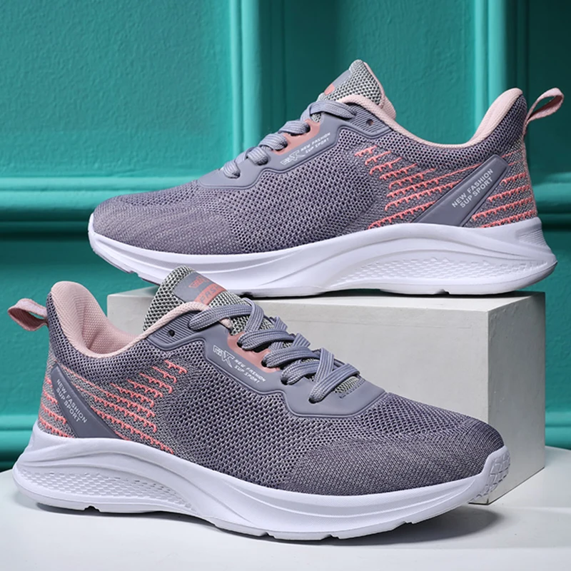 Breathable Women's Vulcanized Shoes Anti-slip Women Casual Shoes Lightweight Female Flat Shoes Summer Outdoor Soft Sneakers 2023