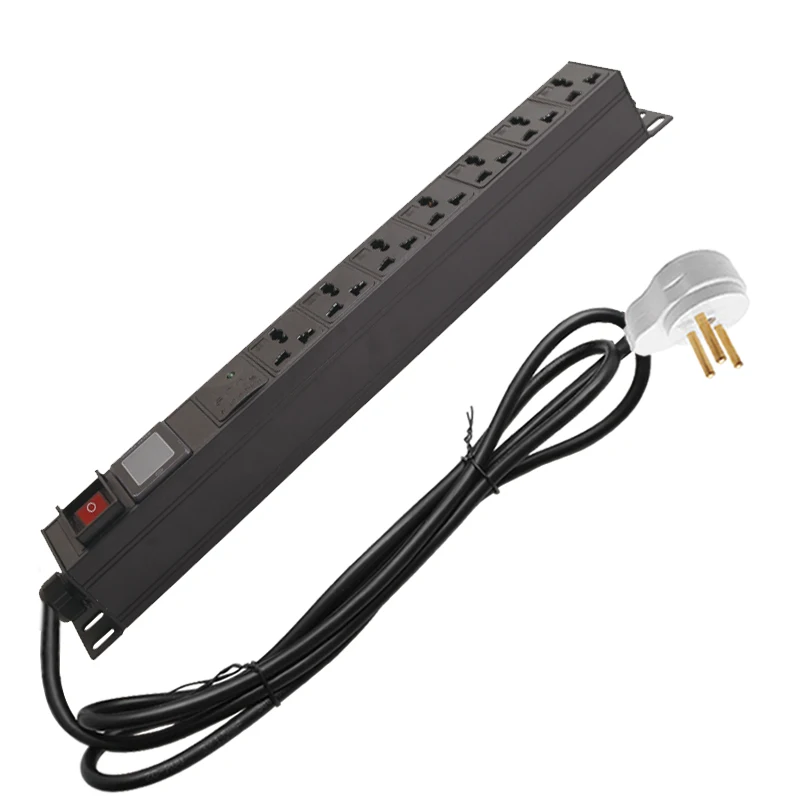 

Блок распределения питания PDU, Светодиодная лента стойка сетевого шкафа 7AC из алюминиевого сплава, цифровой светодиодный тметр, амперметр, гнездо сигнала Гц