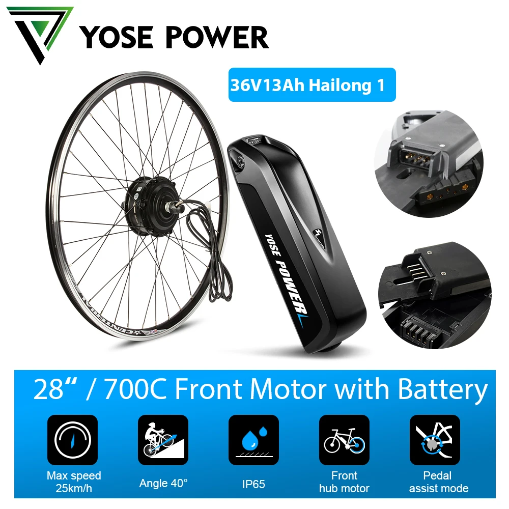 

electric bike Kit 28 inch 700C Front Motor ebike Kit with Hailong battery 36V 250W Ebike Hub Motor kit 28" Ebike Conversion kit