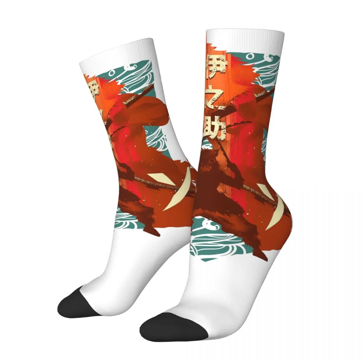 

Boar Mask Crazy Men's compression Socks Unisex Demon Slayer Anime Street Style Seamless Printed Funny Novelty Happy Crew Sock
