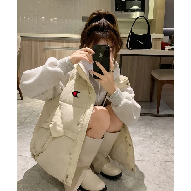 Распродажа милый пуховик с капюшоном жилет женский осенне-зимний свободный