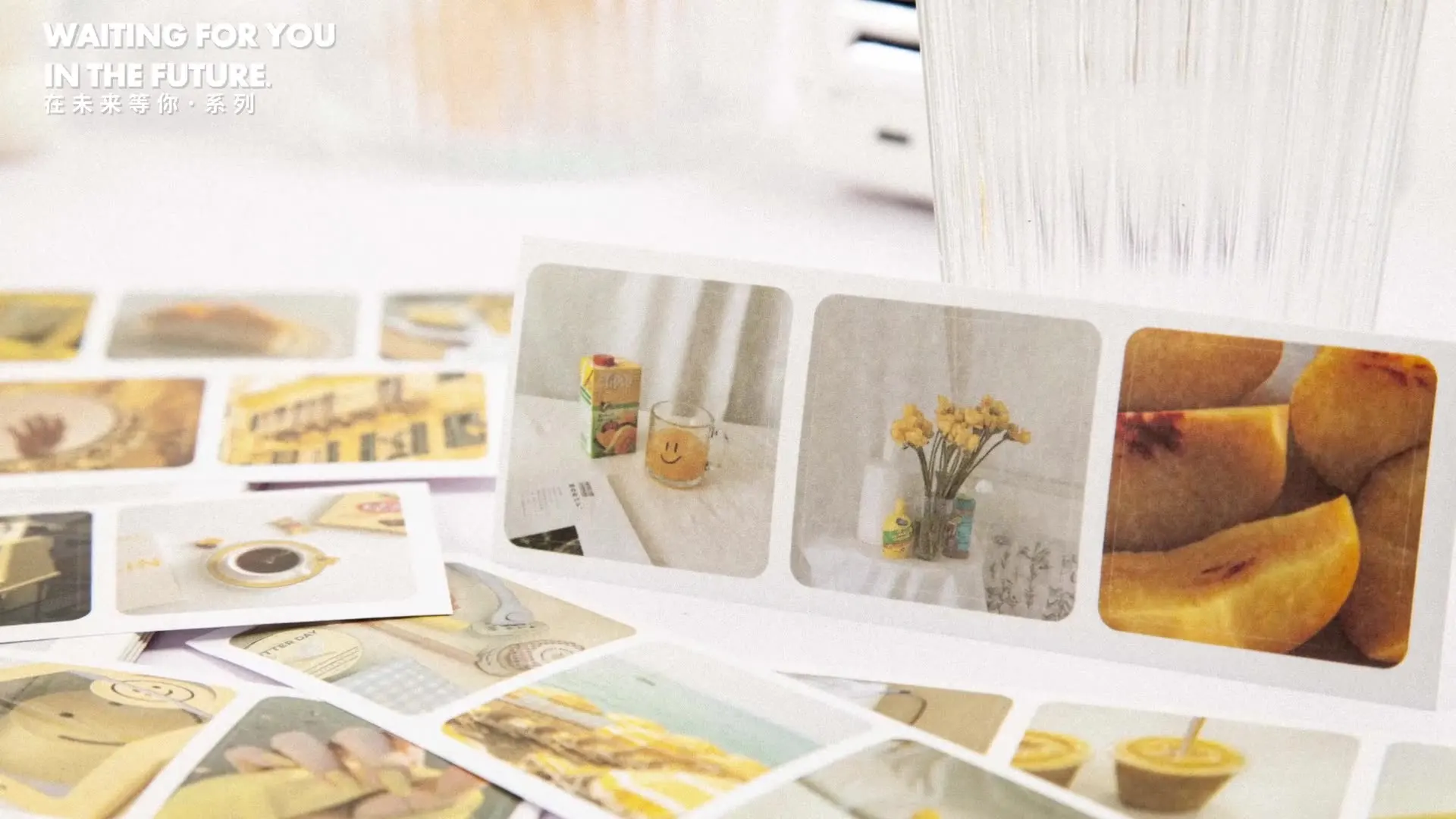 

8 Styles Waiting For You In The Future Series Three-Grid Long Strip INS Style Sticker Book Scrapbooking Decoration DIY
