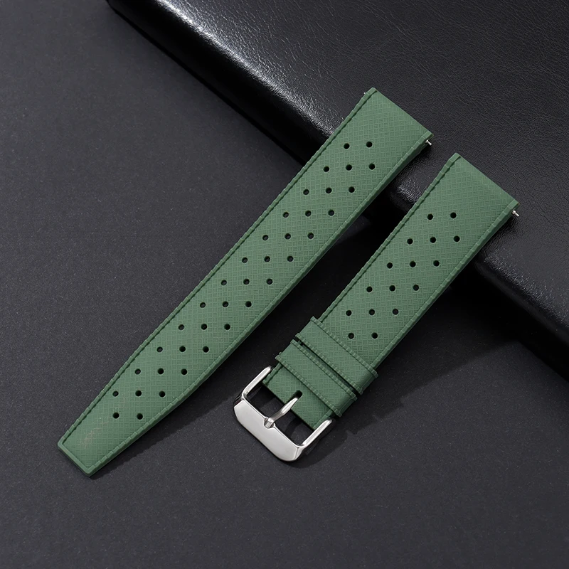 

Breathable Silicone Watchband Quick Release Rubber Watch Straps 18mm 20mm 22mm Tropic Waterproof Smartwatch Strap