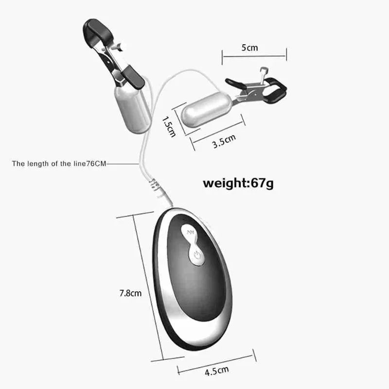 Мощный 20-частотный вибратор для сосков вибрирующий зажим клитора вечерние игры
