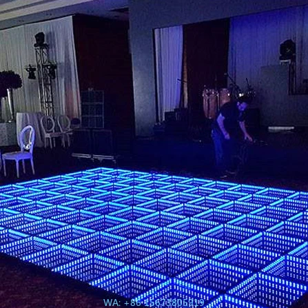 Фото Самые дешевые портативные светодиодные 3D-плитки для танцпола с подсветкой для свадебной сцены №1