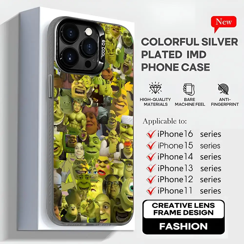 Чехол для телефона Cartoon Moive Shrek Coon Iphone 16 Pro Max чехол IPhone 15 XR XS 7 8 Plus SE2024 противоударный