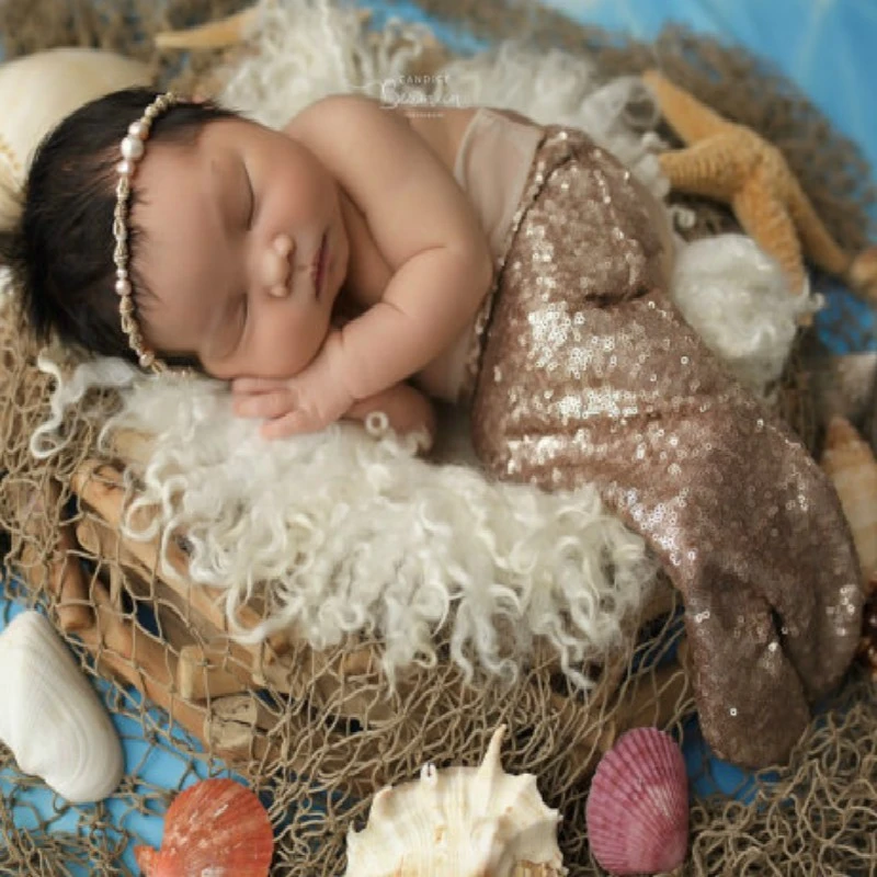 

Newborn sequin mermaid tail newborn photo props sequin mermaid photo costume