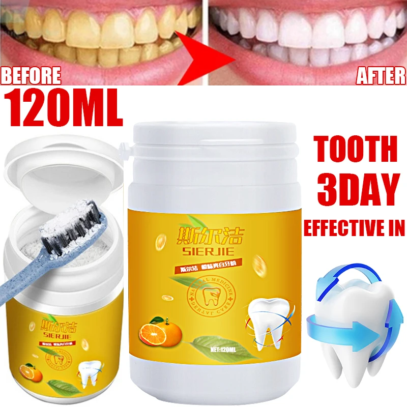 Отбеливающий порошок для зубов удаление пятен от табака пятна чая освежающий