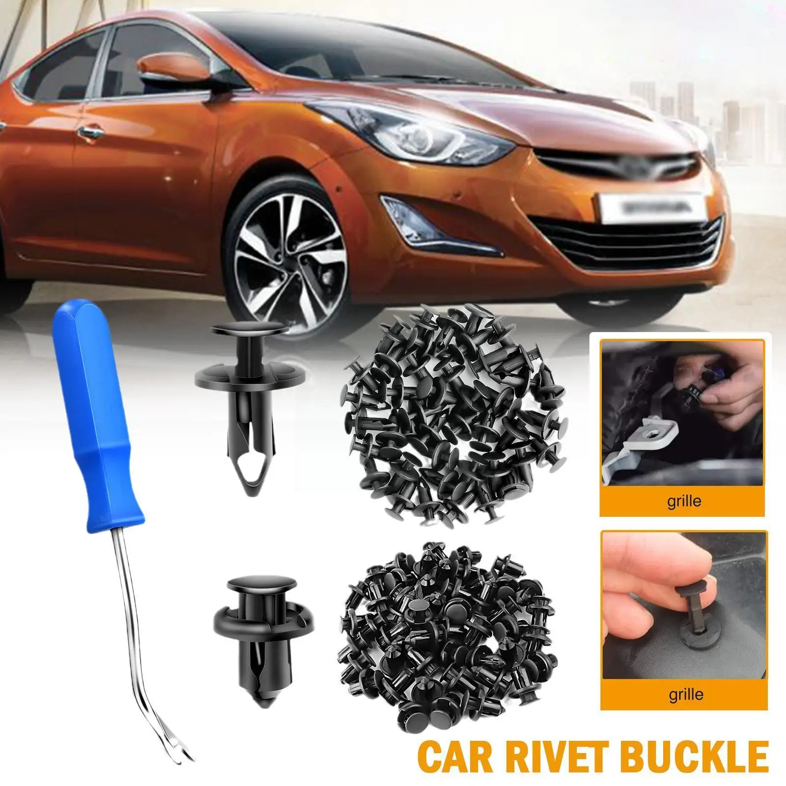 

Universal Auto Fastener Car Clips Mixed Body Push Retainer Retainer Accessorie Fastener Rivet Trim Bumper Pin Door Panel Ca E2T8