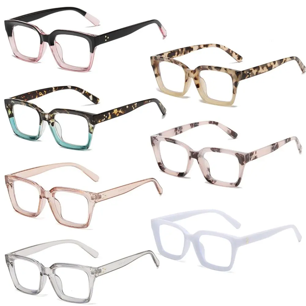 

Квадратные очки с защитой от УФ-лучей, модные компьютерные очки из поликарбоната, плоские зеркальные очки для женщин и мужчин
