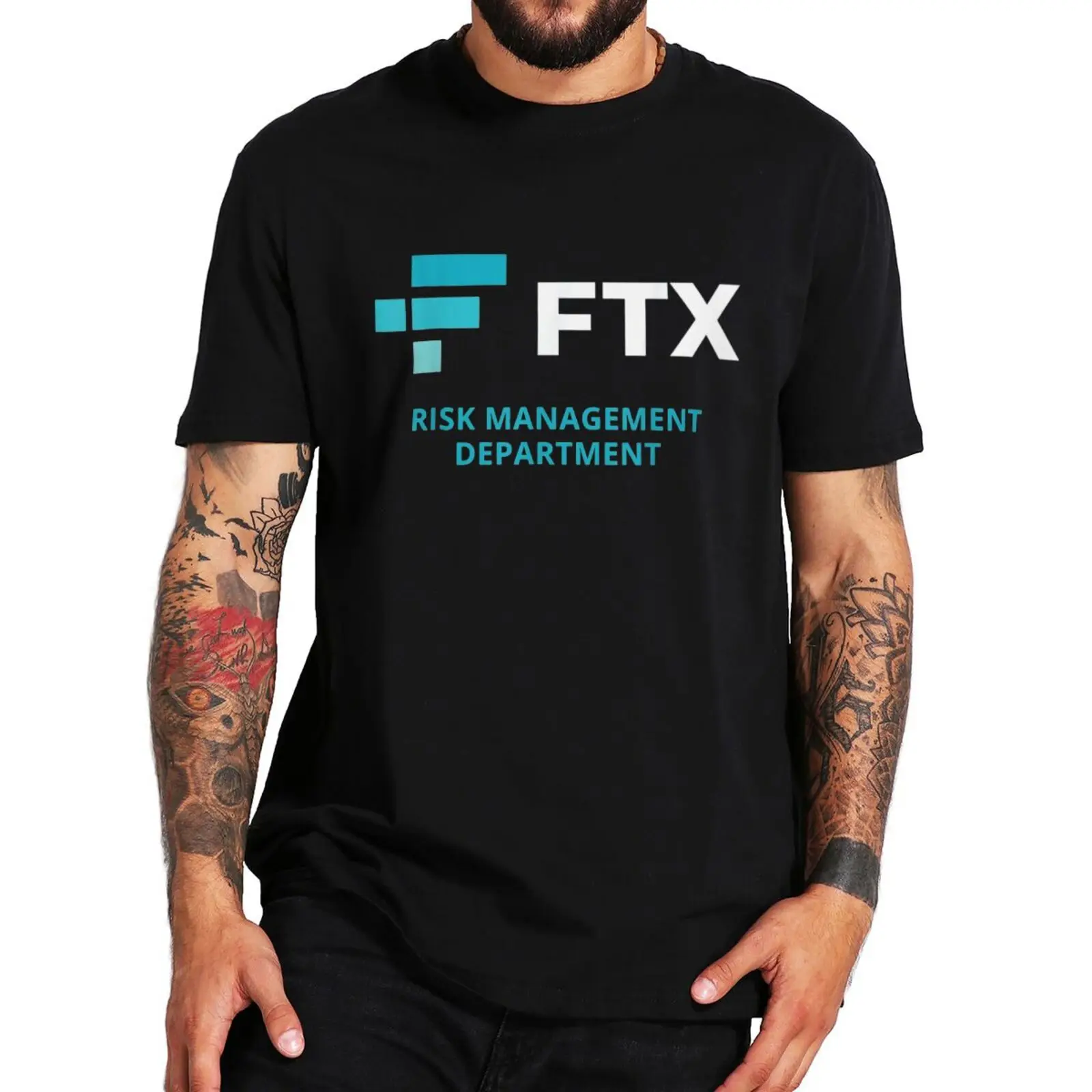 FTX Risk Management Department T Shirt 100% Cotton EU Size Tops Tee