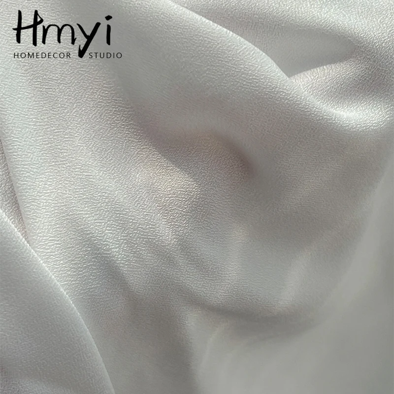 Современные белые шифоновые однотонные тюлевые шторы для гостиной прозрачные