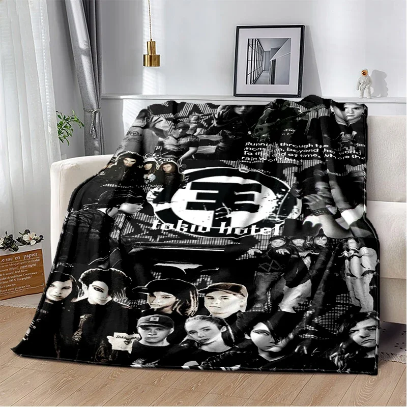Фото Одеяло Bill Tom Kaulitz Tokio Hotel Rock Band 2025 в новом стиле, мягкое одеяло для дома, спальни, кровати, дивана, детский подарочный чехол №2