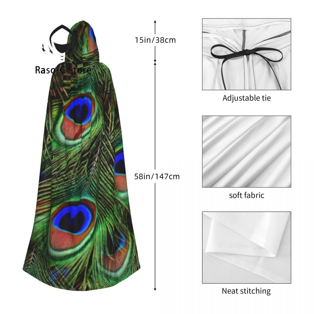 Женская накидка с капюшоном зеленая костюм вампира ведьмы костюмы для косплея