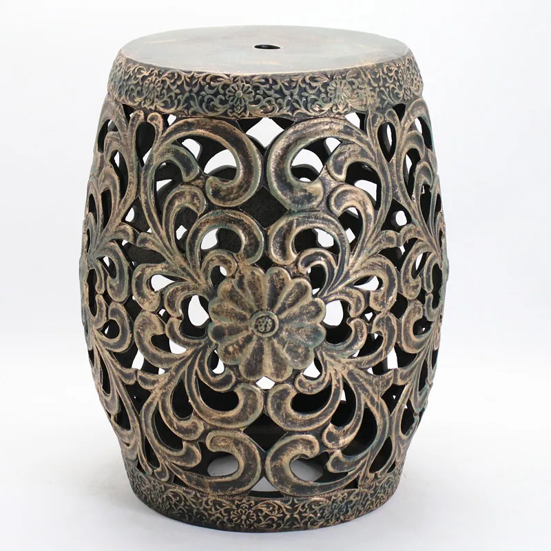 Неоклассический ретро-керамический табурет для барабанов бронзовый