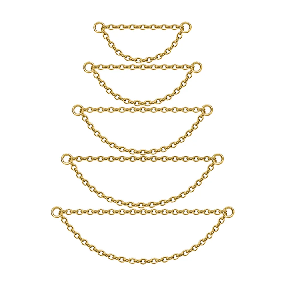 Фото Серьги-цепочки Kenbao, 10 шт., оптом, из титана ASTM F136 G23, аксессуары для пирсинга хряща, хеликса, носа, в наличии №4