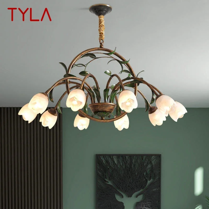 Американский пасторальный подвесной светильник TYLA французская фотолампа