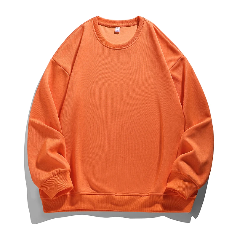 

New Mens Solid Color Casual Sweatshirts Spring Autumn O Neck StreetWear T Shirts Male Tops