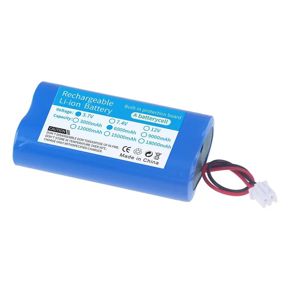 Фото Аккумуляторная литий-ионная батарея 3.7V 6000mAh 18650 для рыболовных фонарей, мегафонов, аварийных устройств и игрушек №3