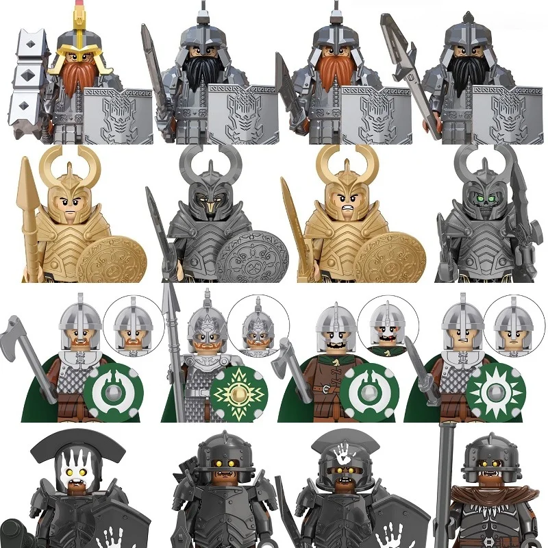 

YF Mini Lord Of Elf Guards Army Bow And Arrow Soldiers Knight Assembled Building Block Action Figure The Rings Kids Toys Gift