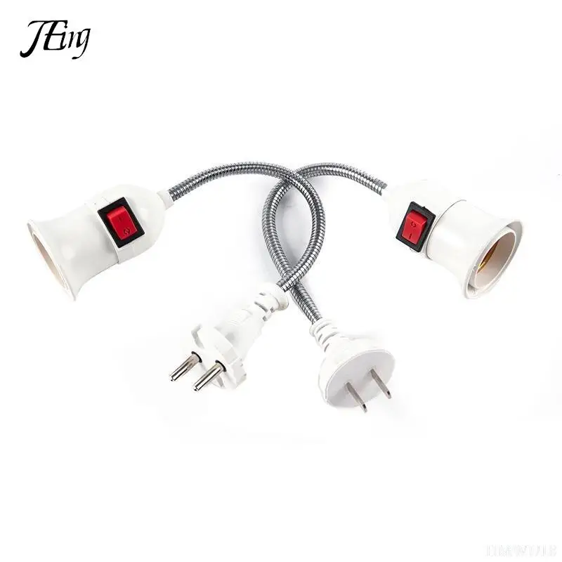 

Гибкий удлинитель E27 светодиодный, переходник для светодиодсветильник лампы, настенная розетка с винтовым креплением, Европейская и америк...