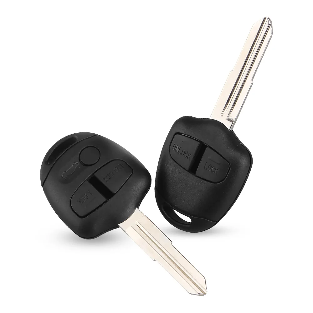 KEYYOU 10pcs Remote Car Key Shell for Mitsubishi Lancer Outlander Grandis Case 2/3 Button Right/Left MIT11/MIT8 Uncut Blade | Автомобили и