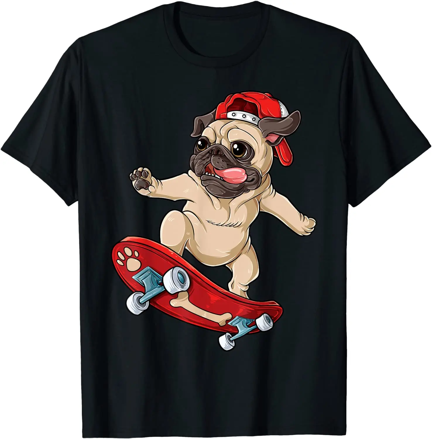 

Pug Skateboard T shirt Dog Puppy Funny Skater Skateboarding T-Shirt