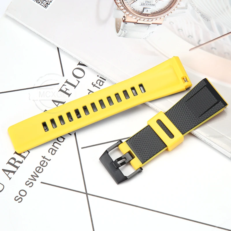 24mm Resin Strap For Casio PROTREK GA2000 PRG-600 PRW-6600 PRG-650 Men's Sports Waterproof Rubber Band Watch Accessories