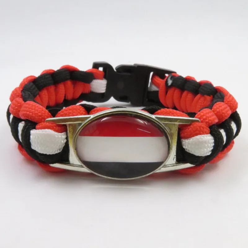 Модный Йеменский браслет с подвеской в виде флага Йемена плетеные браслеты для