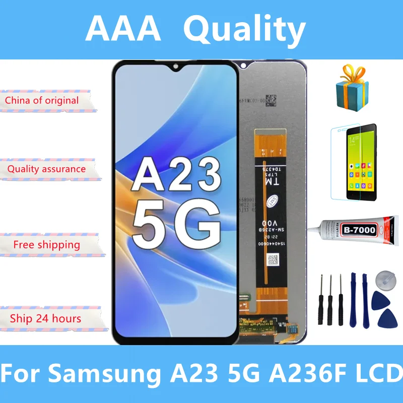 

6.6";Original For Samsung Galaxy A23 5G A236 A236B A236U LCD Display Touch Screen with frame Digitizer Assembly For A236U1 Scree