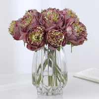 wedding decor fake peony diy craft durable desktop artificial flower for vase
