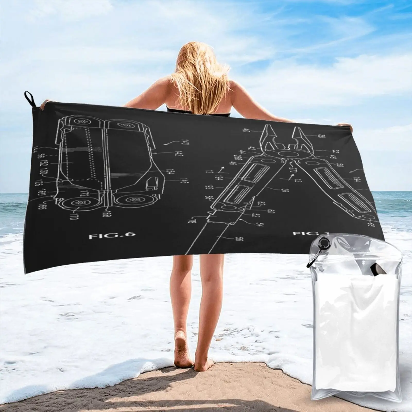 Многофункциональное Лакированное пляжное полотенце Leatherman для скачков