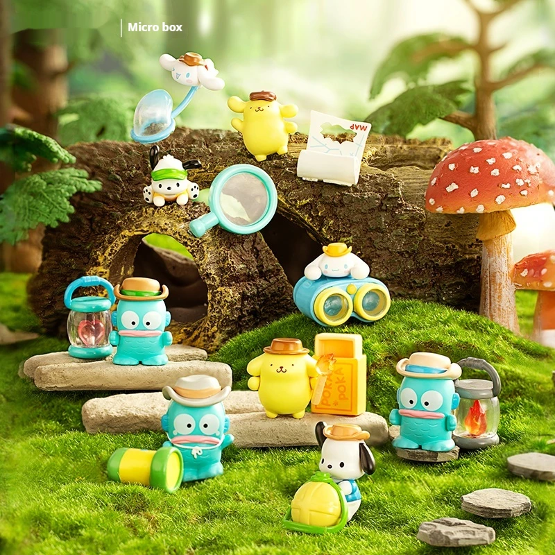 Аниме Sanrio Ugly Fish Hangyodon Little Explorer Series слепая коробка игрушка Cinnamoroll Pochacco Pompompurin