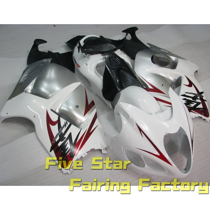 

Комплект обтекателей для мотоцикла Suzuki Hayabusa GSX1300 R 1997-2007 1997 2006 GSX1300R кузов впрыска серебристый белый корпус