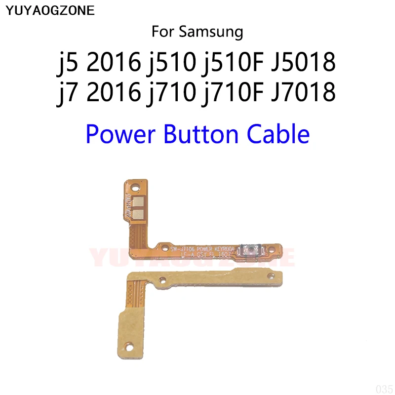 10 шт. для Samsung Galaxy J5 2016 J510 J510F J5108 J7 J710 J710F J7108 Кнопка питания переключатель громкости