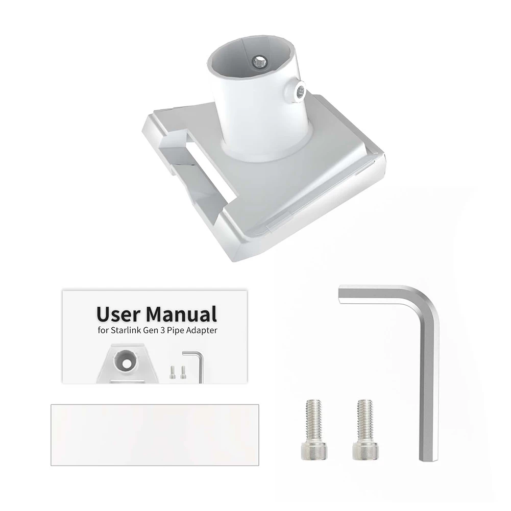 For Starlink Gen 3 Pipe Adapter Pole Mount Roof Mounting Connectors for Standard Dish