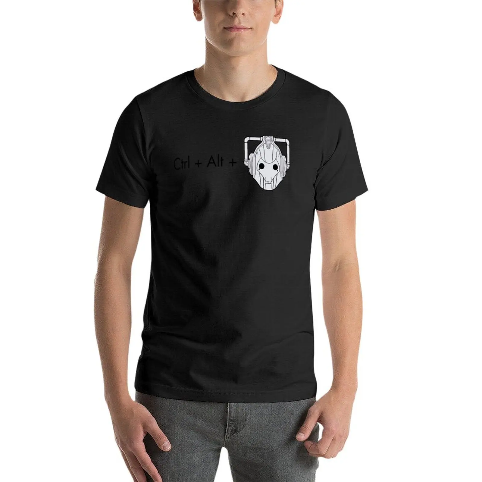 Футболки с графическим принтом Ctrl + Alt DELETE мужские футболки высокого качества