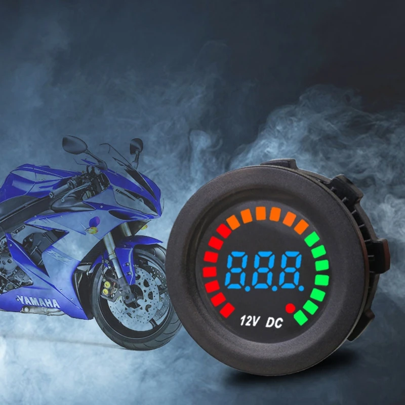 

Car SUV LED Digital Display Motorcycle Voltmeter DC 12V Digital Voltage Current Meter Volt Detector Tester Monitor Panel