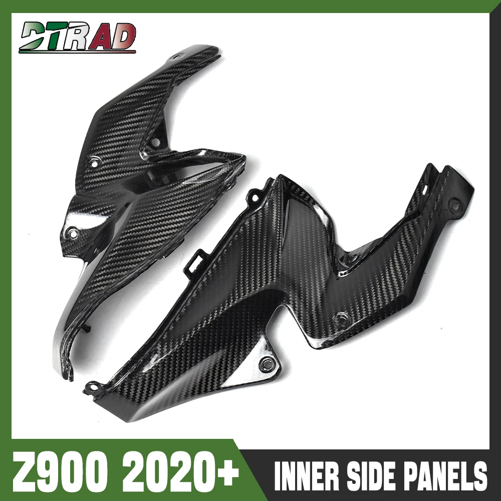 Z-900 для Kawasaki Z900 2020-2023 2024 внутренние боковые панели из настоящего углеродного