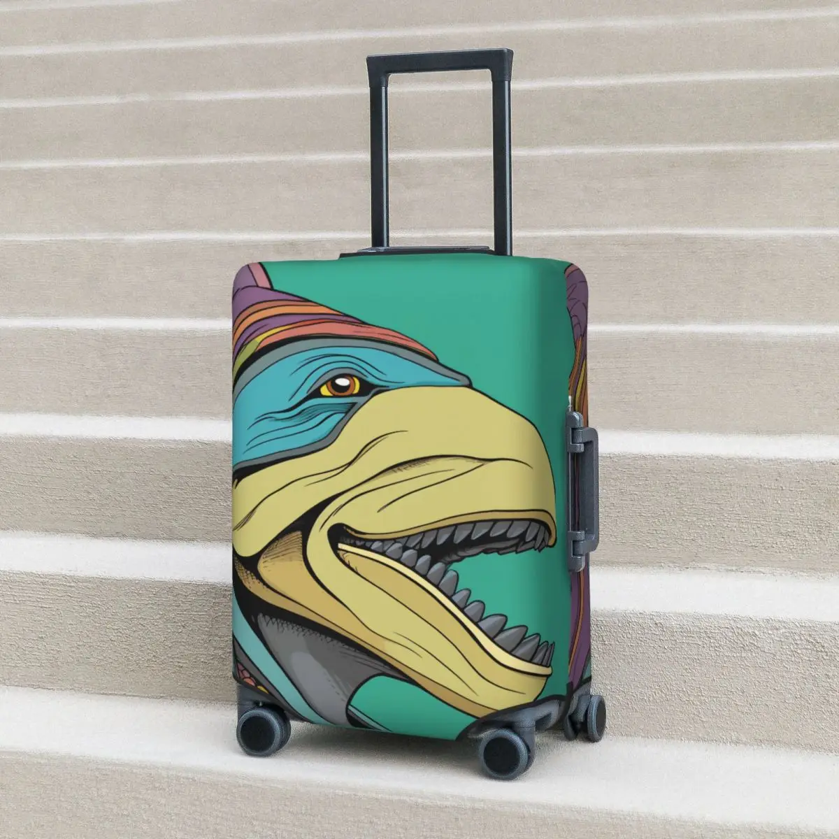 

Dolphin Suitcase Cover Comic Character Travel Holiday Strectch Luggage Supplies Protection