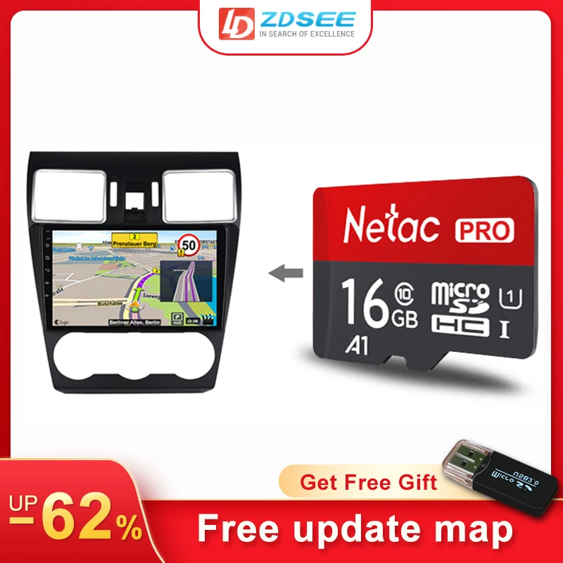 Автомобильная система GPS карта micro SD для Subaru WRX 2016-202 радио android навигационные карты