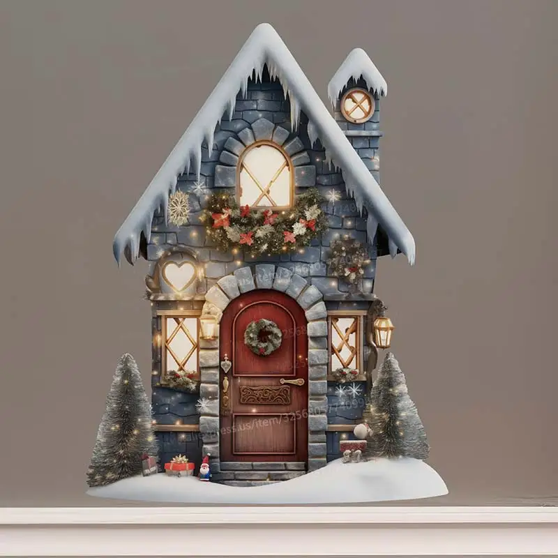 Настенная наклейка Рождественская деревня M1010