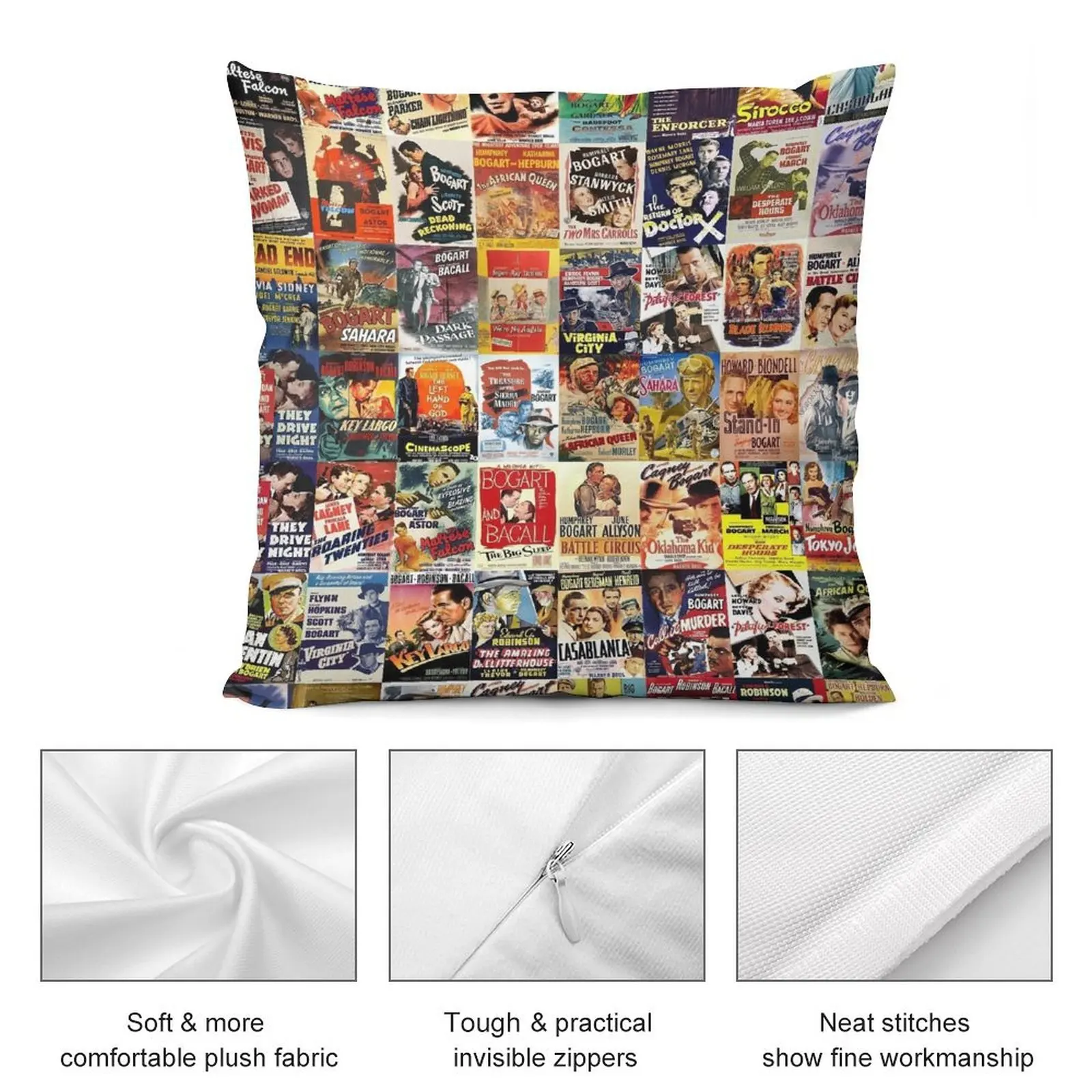 Хумфри Богарт кино плакаты диванная подушка новогодние подушки Эстетическая