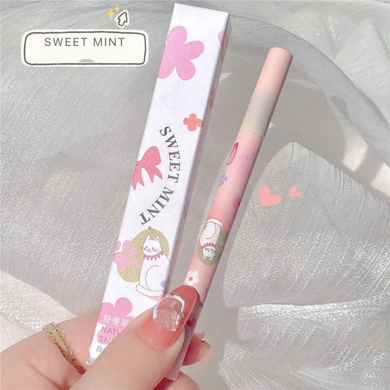 Новый ультра-тонкий перо для глаз Ultra-fine Silkworm Eyeliner Pen Matte Brown Black, водостойкий, для создания контура глазных теней и рисования ресниц.