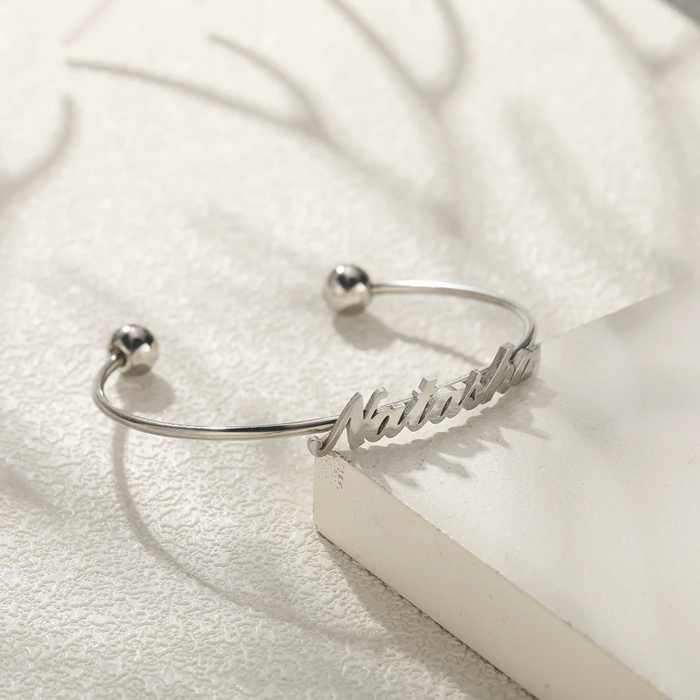 

New Personalized Customization Name Women's Bracelets Adjustable Stainless Steel Bracelets Unique Fashion Jewelry Gift Wholesale