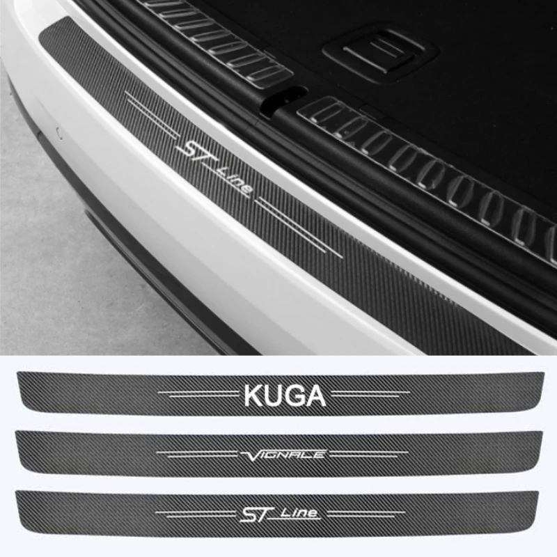 

1 шт. декоративные защитные наклейки на задний бампер автомобиля, наклейки для Ford виноградник KUGA ST-Line Logo F150 Ranger Focus, аксессуары